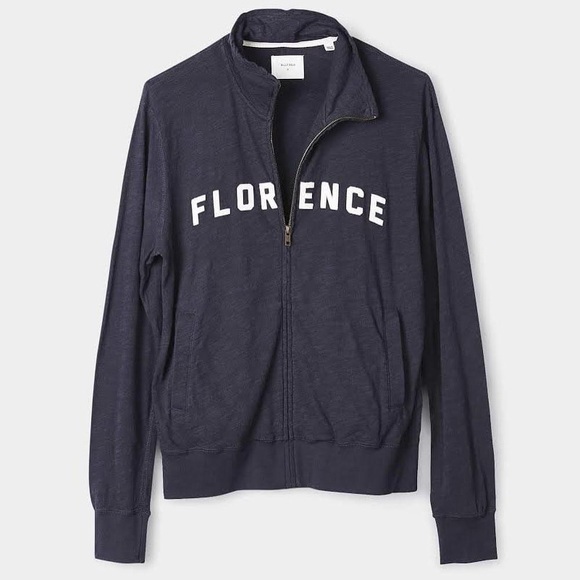Billy Reid Florence Navy Lightweight Cotton Zip Up Track Jacket Size Xxl Nwt